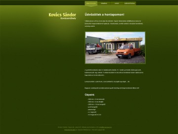 Kovács Sándor - Kovács Műhely weboldal készítés referencia