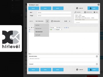 X-Hírlevél weboldal készítés referencia